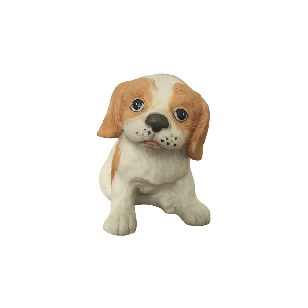 HOMCO Cocker Spaniel Puppy Dog 1990 Porcelain Bisque Figurine Lot TAKE ME HOME !